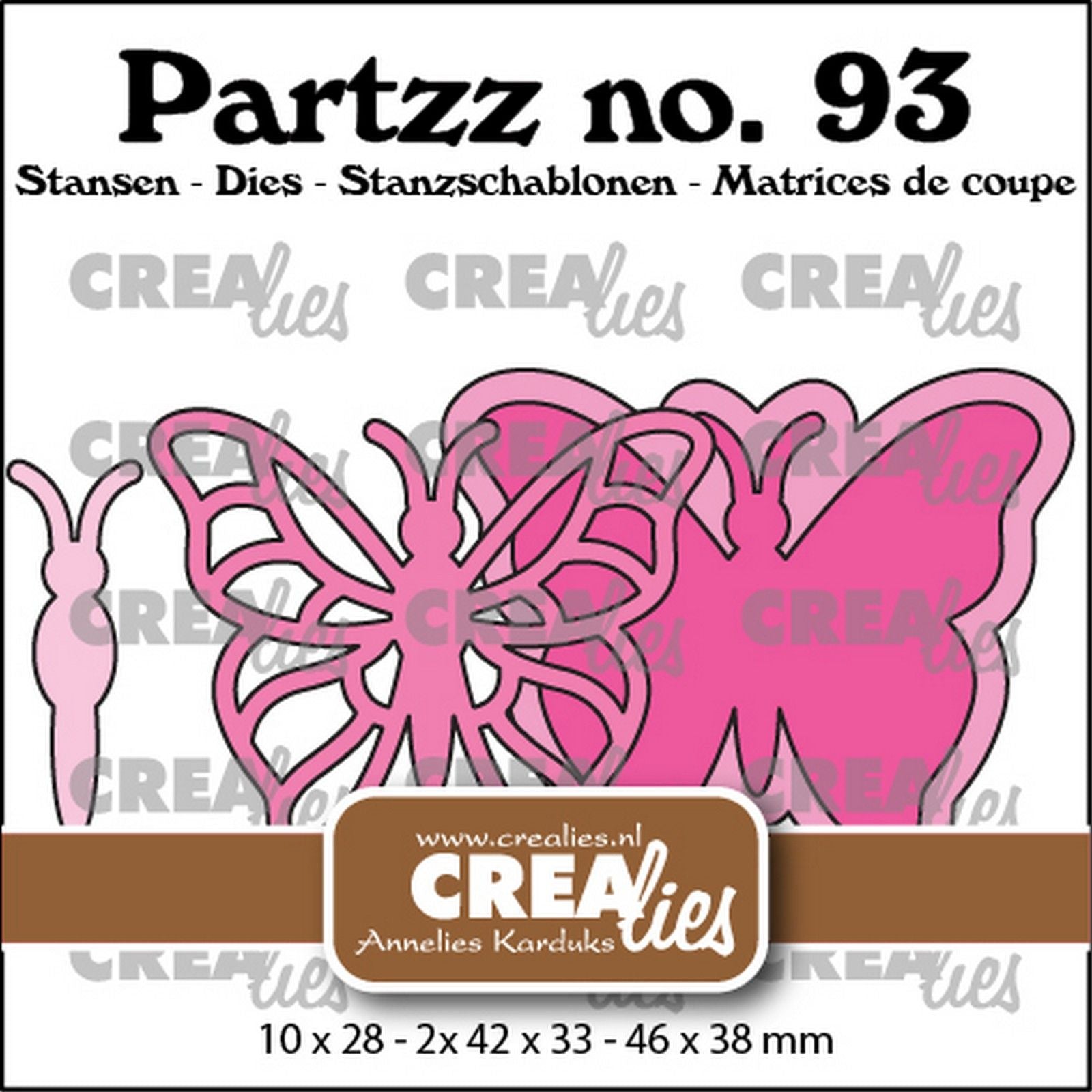 Crealies • matrice de découpe papillon b grand