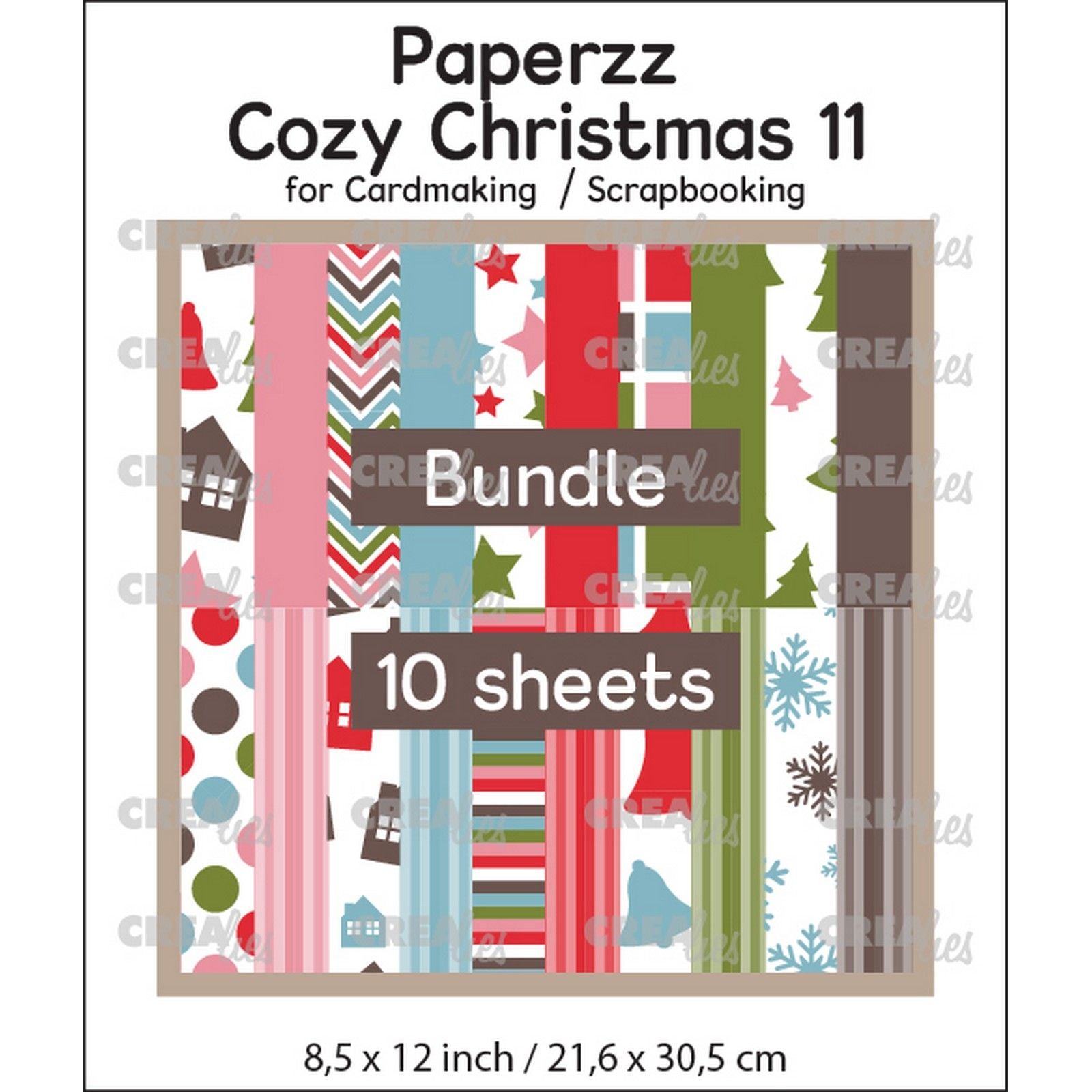 Crealies • paperzz cosy noël (10x 1 feuille)