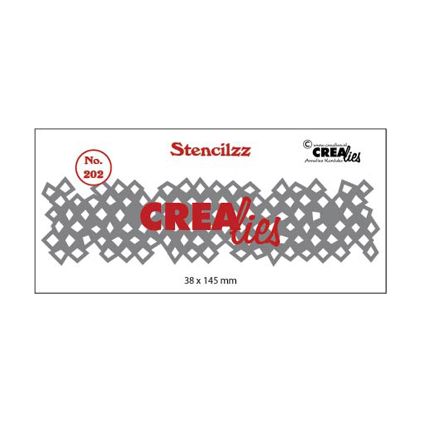 Crealies • pochoir n°202 carrés bancals