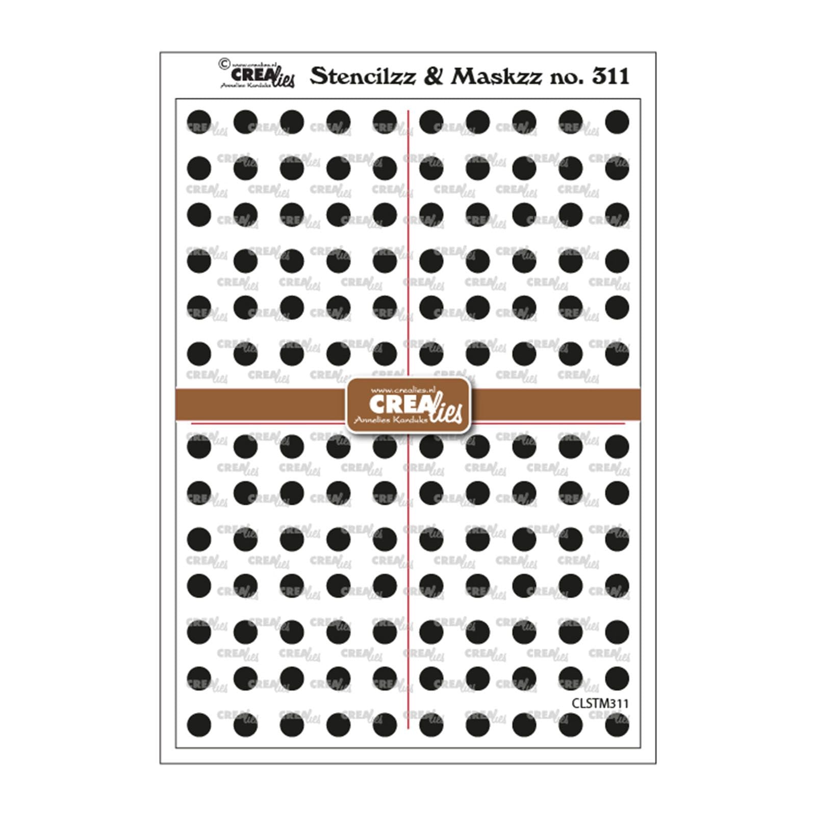 Crealies • cercles de masques au pochoir