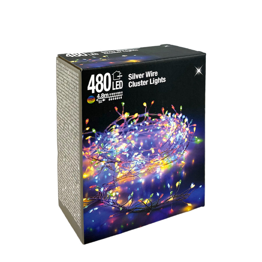 Fil de cluster LED multicolore 480 LED 480cm