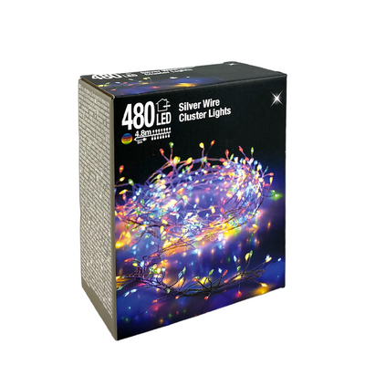 Fil de cluster LED multicolore 480 LED 480cm