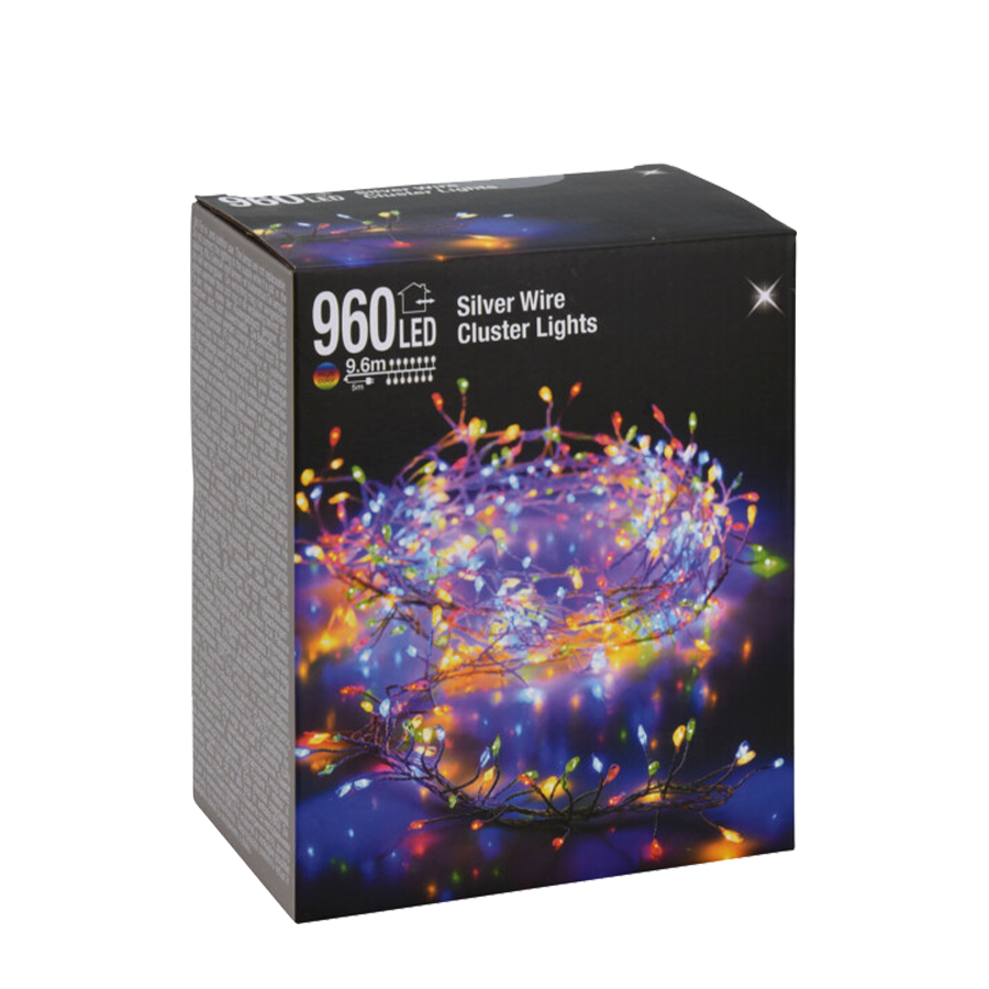 Fil de cluster LED multicolore 960 LED 960cm