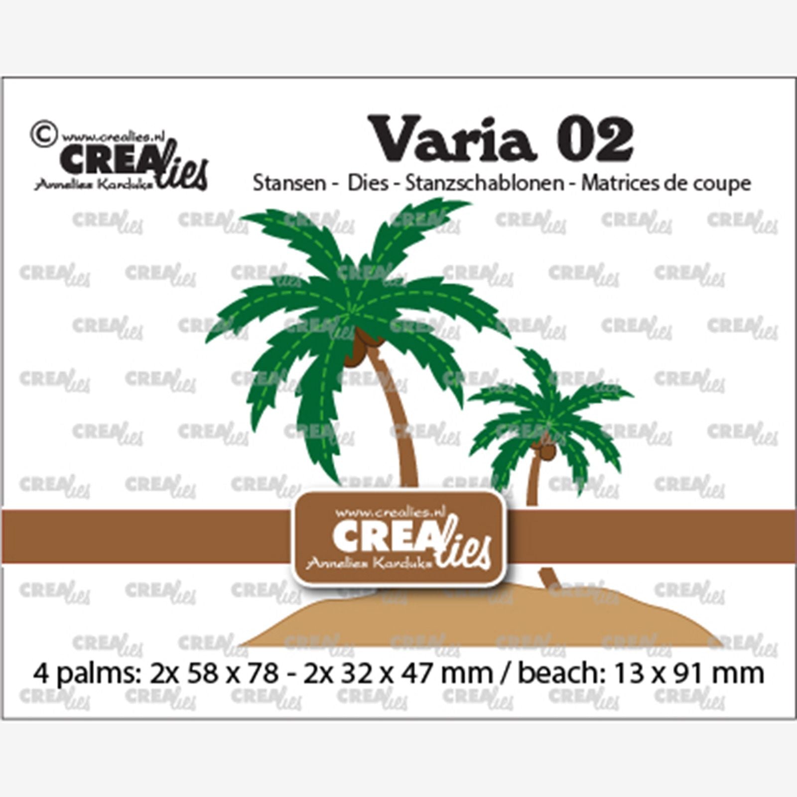 Crealies • moule à découper varia palmiers 4 pièces