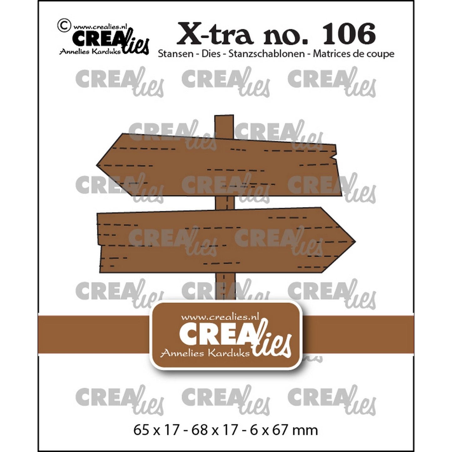 Crealies • matrices de découpe x-tra panneaux indicateurs