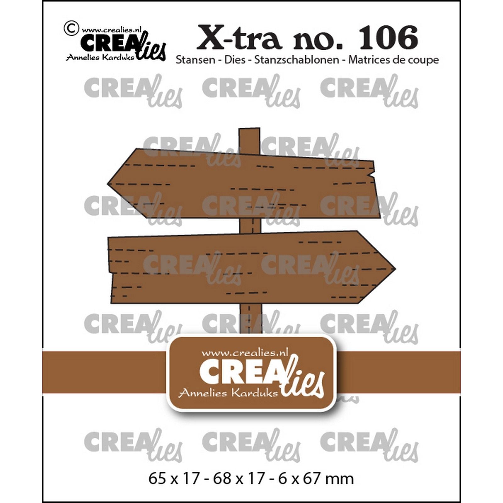 Crealies • matrices de découpe x-tra panneaux indicateurs
