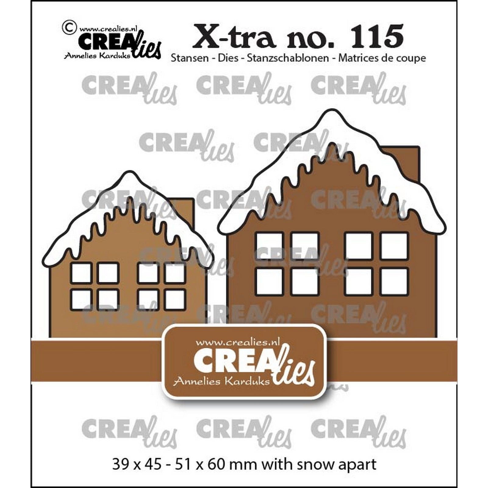 Crealies • Maison xtra a avec toit à neige, taille moyenne