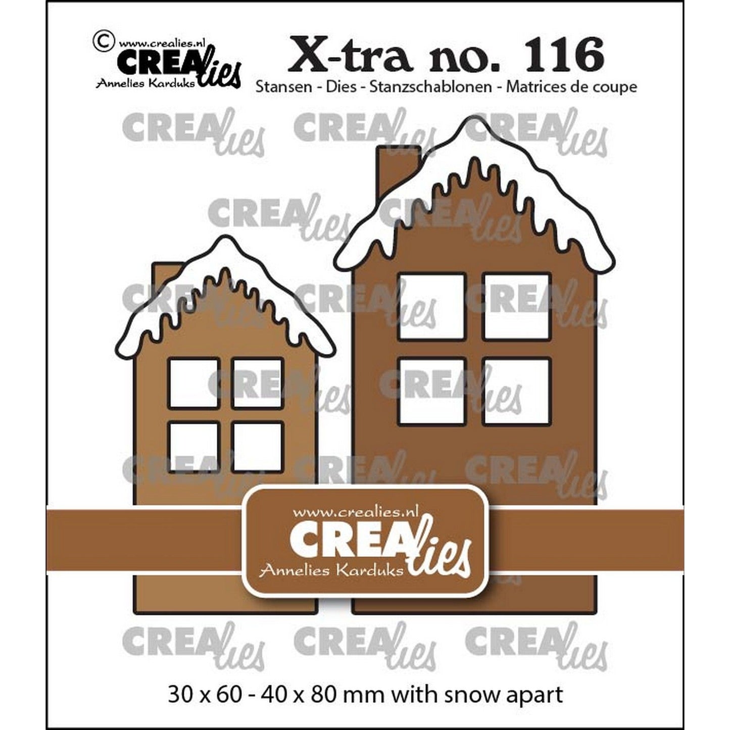Crealies • Maison xtra b avec toit à neige, taille moyenne