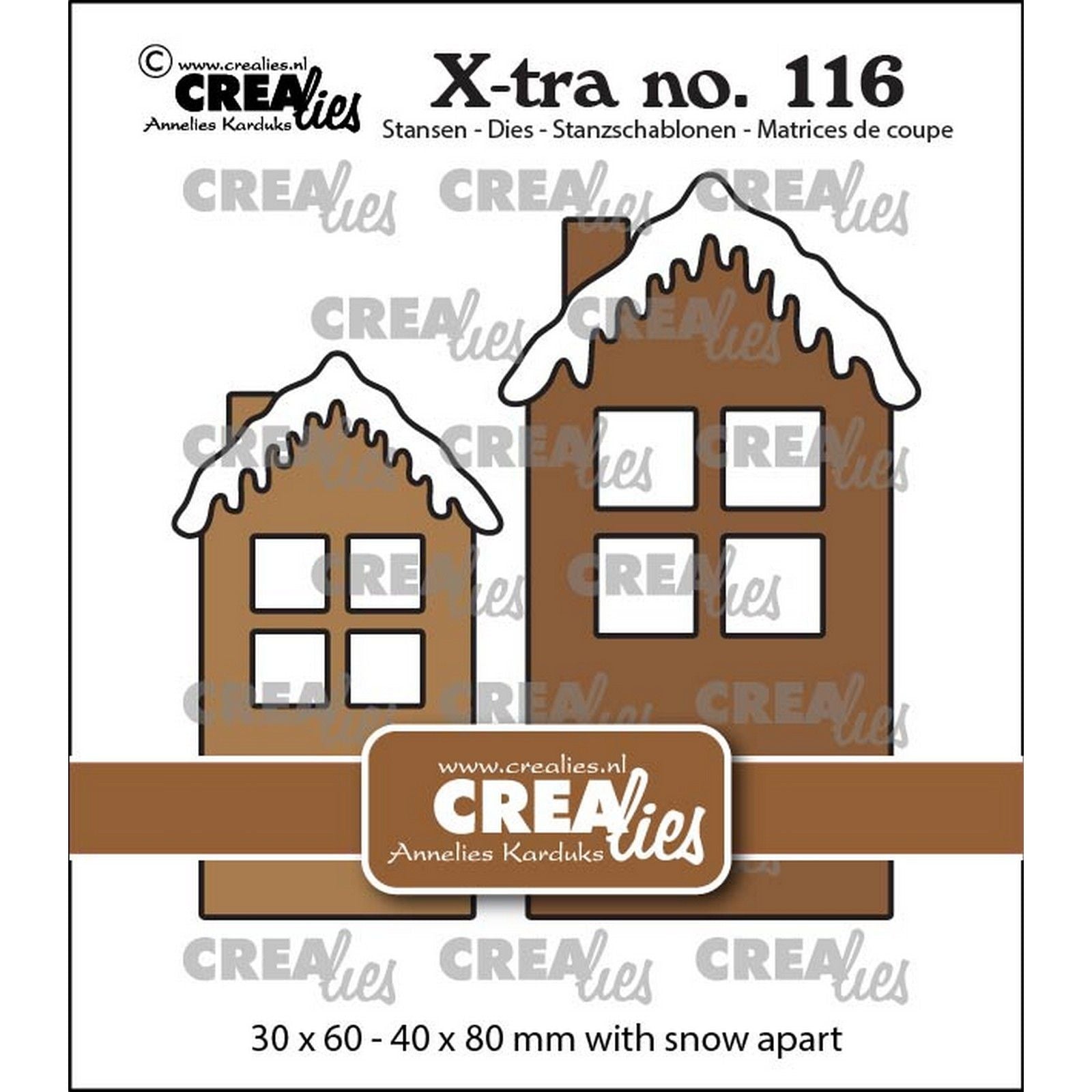 Crealies • Maison xtra b avec toit à neige, taille moyenne