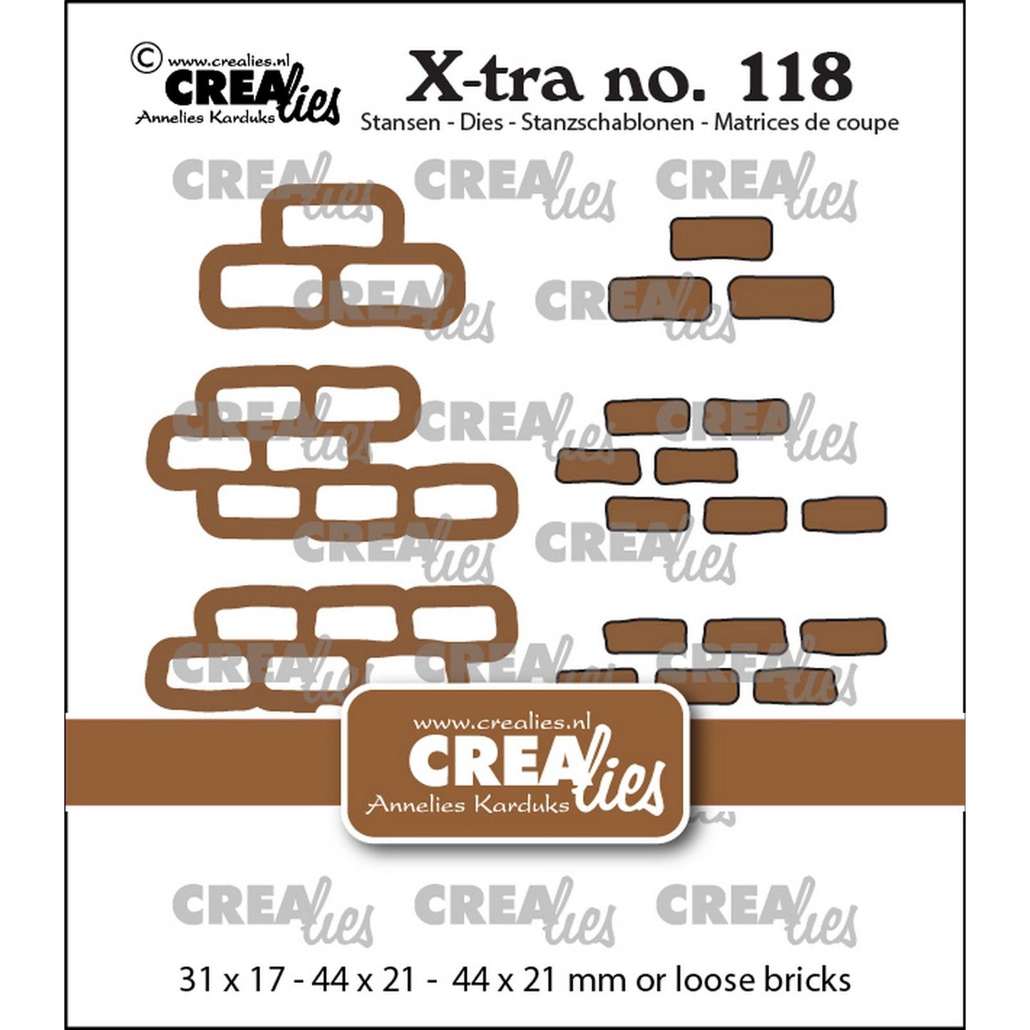 Crealies • Mur en pierre supplémentaire avec de grosses briques détachées