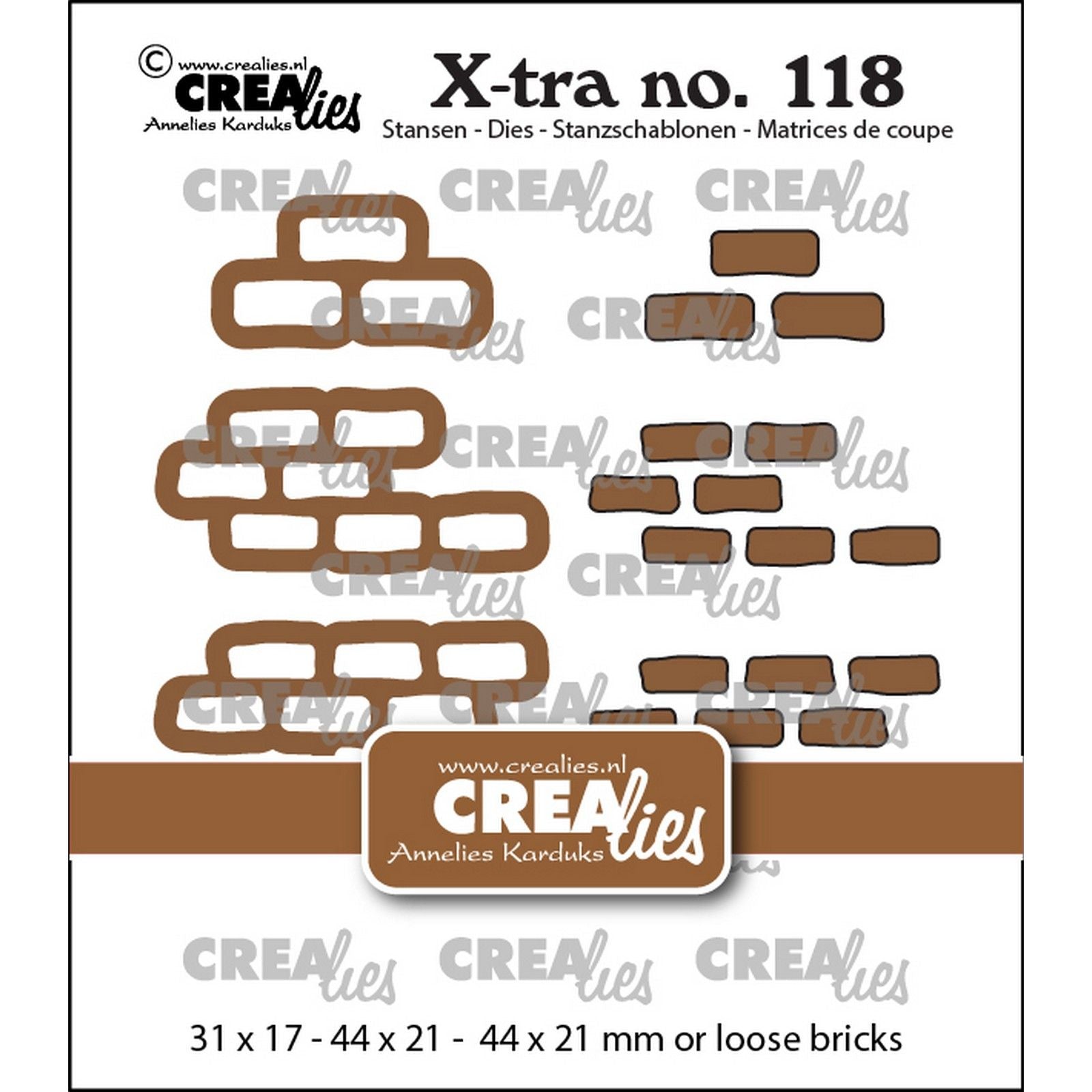 Crealies • Mur en pierre supplémentaire avec de grosses briques détachées
