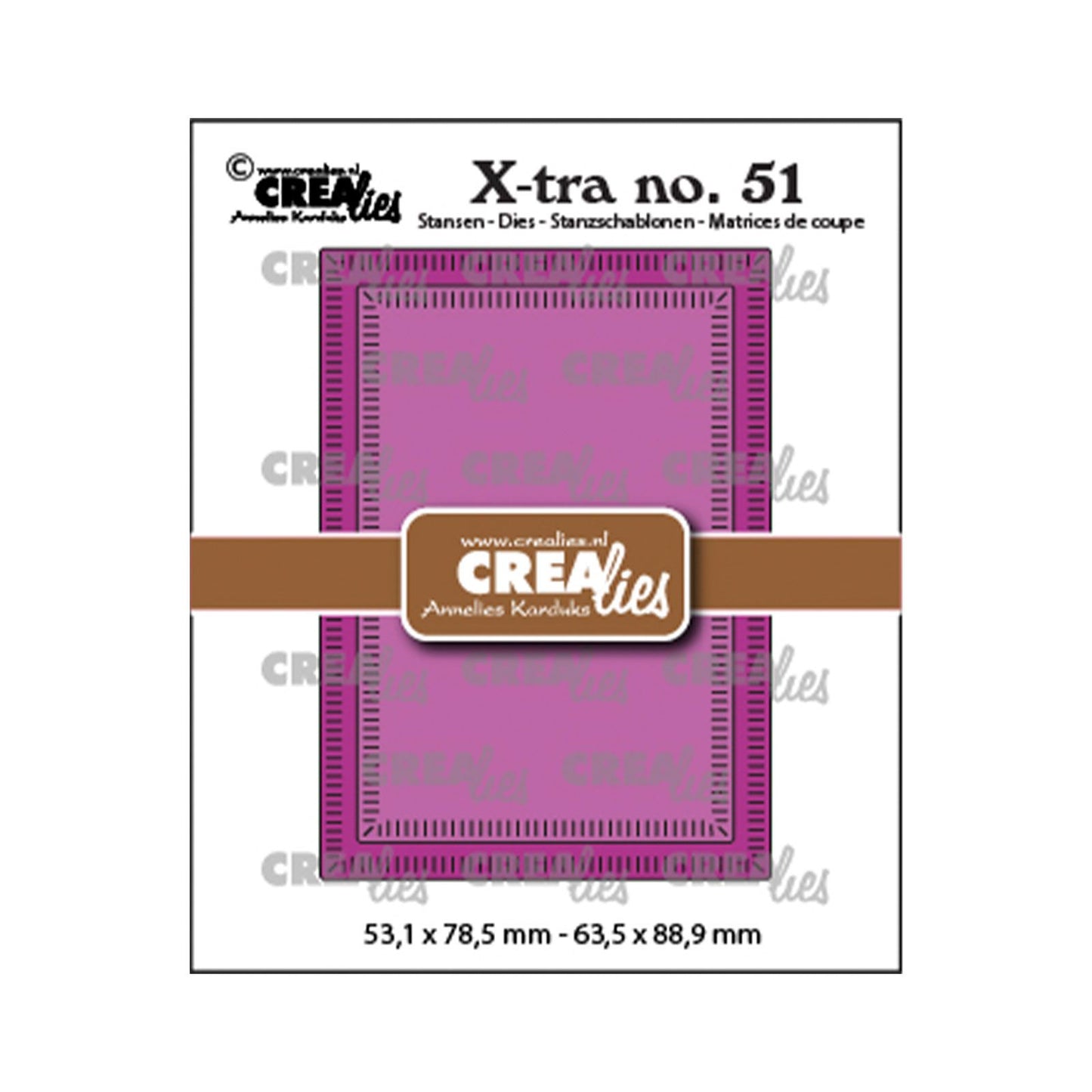 Crealies • Matrice de découpe x-tra atc avec petites rayures