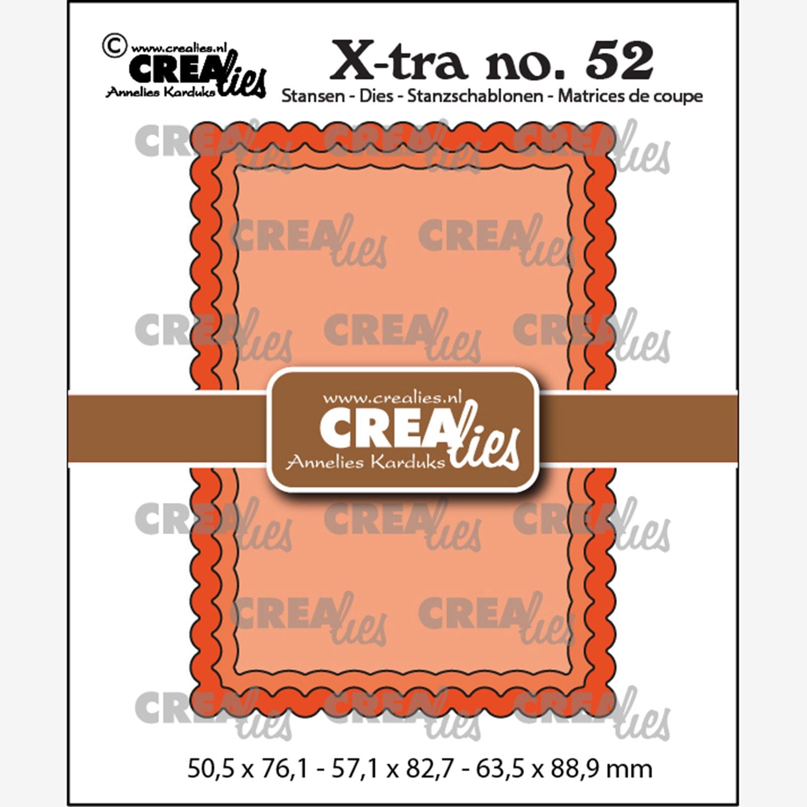 Crealies • Matrice de découpe xtra atc bord festonné