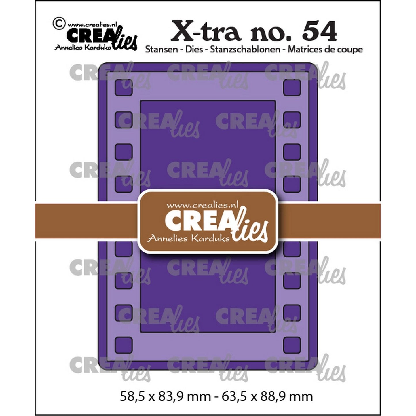 Crealies • Matrice de découpe xtra bande de film atc
