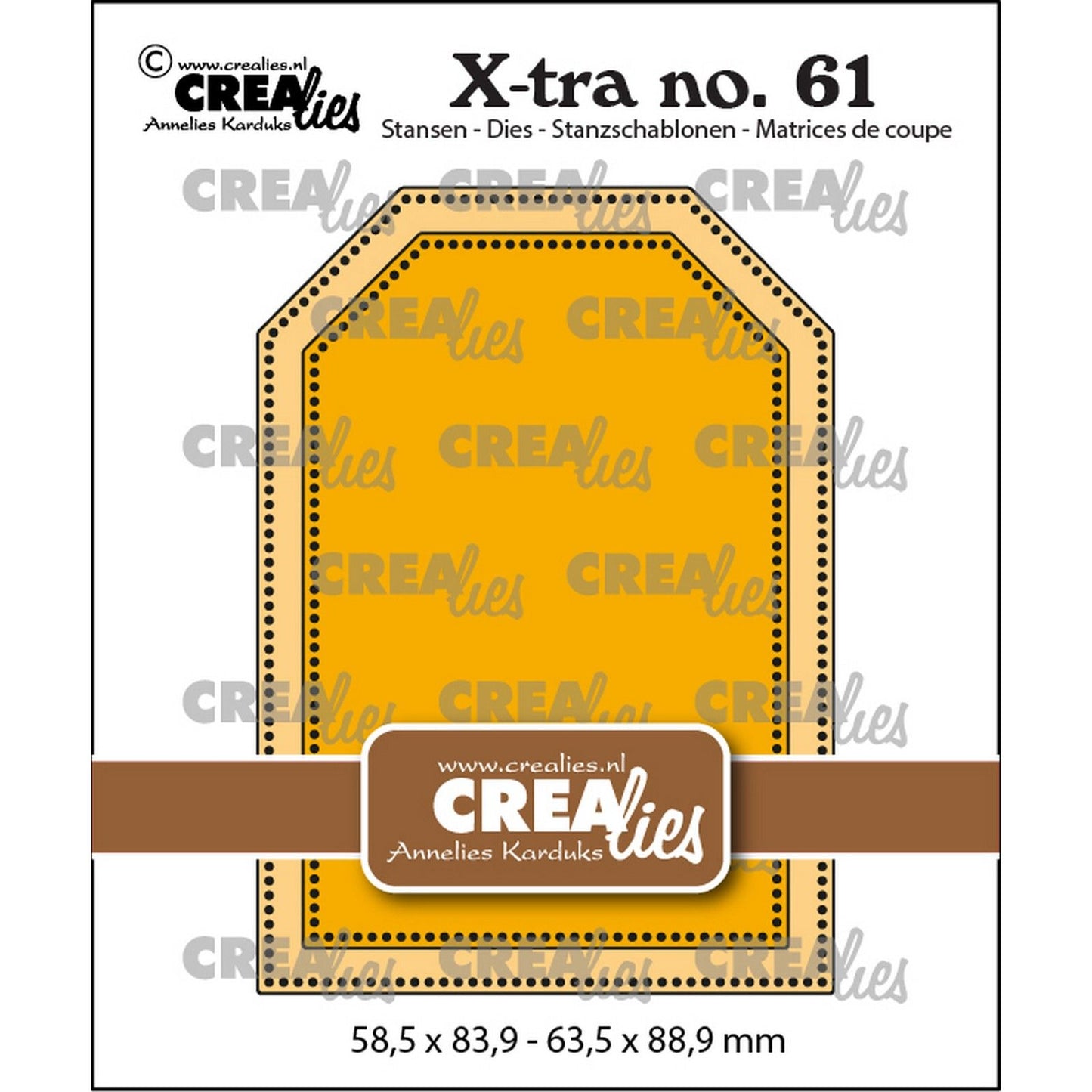 Crealies • étiquette xtra atc avec ligne pointillée