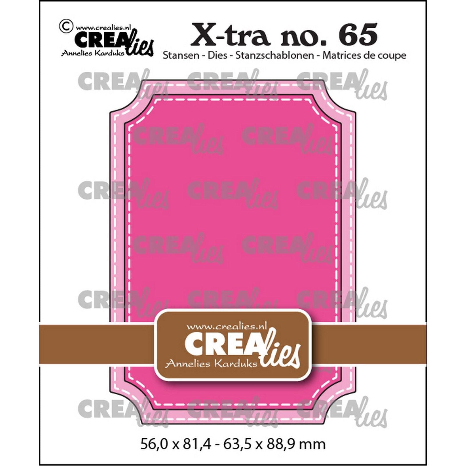 Crealies • Modèle de découpe x-tra ticket atc avec ligne de point de verrouillage