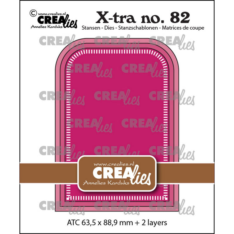 Crealies • coins arrondis xtra atc avec petites rayures