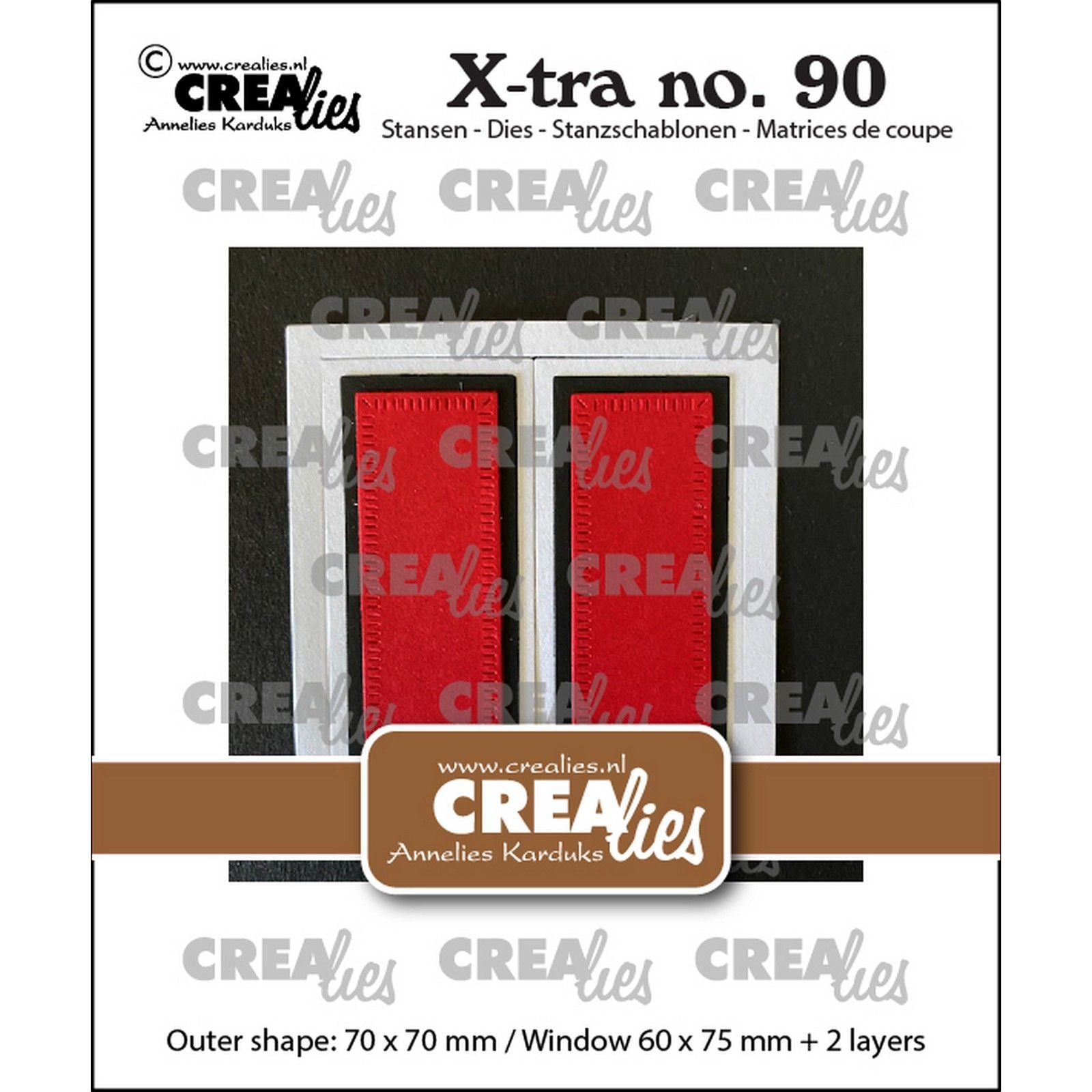 Crealies • fenêtre extra carrée avec volets