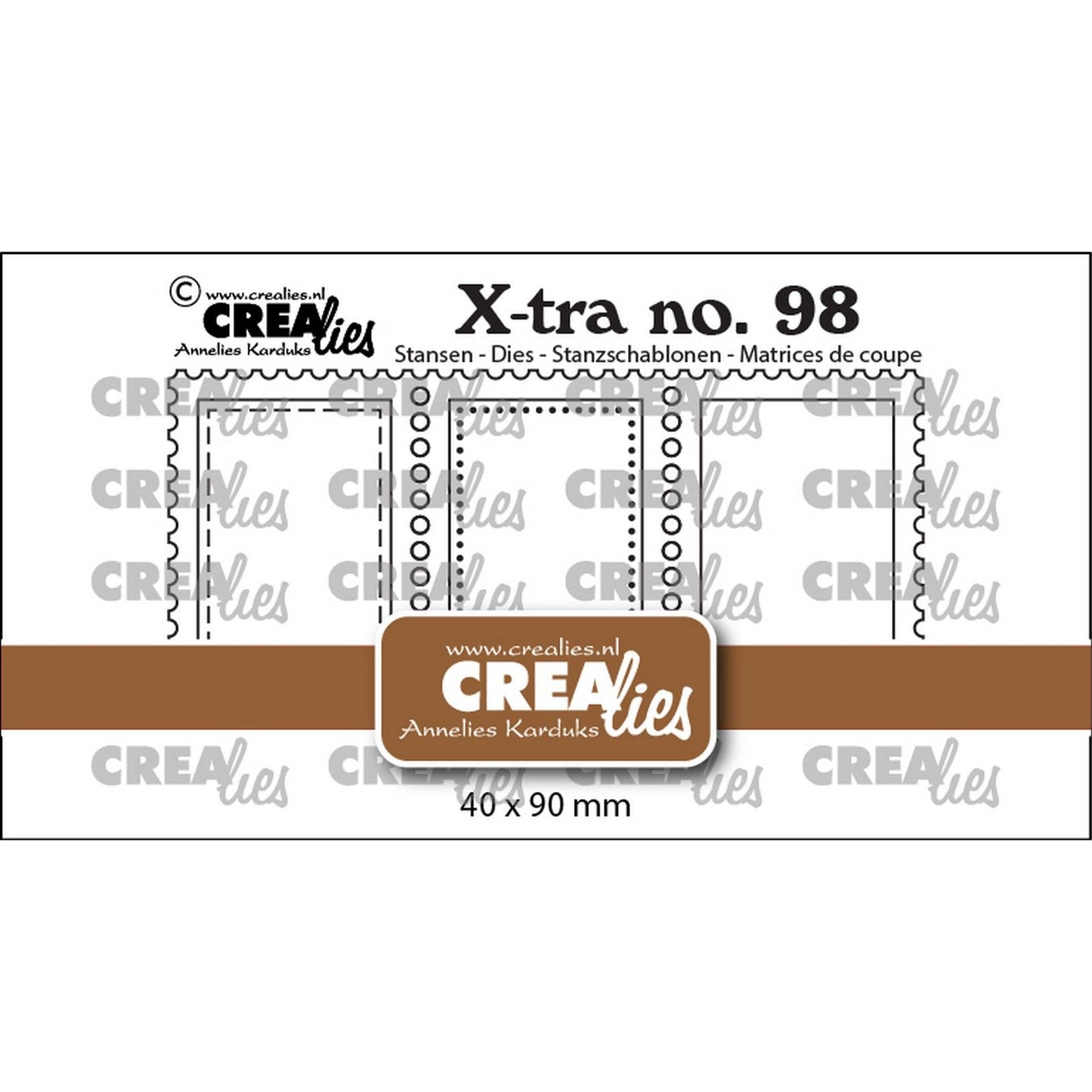 Crealies • xtra 3 tampons alignés verticalement
