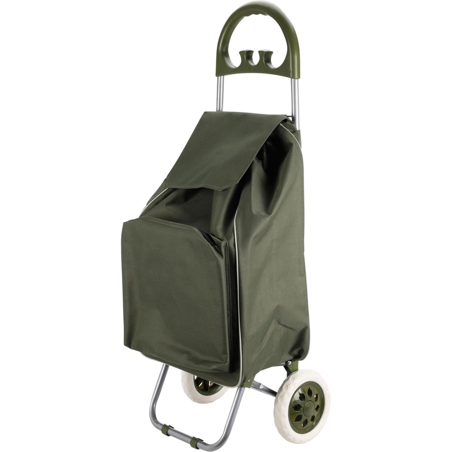 Excellent chariot de courses pour articles ménagers 40l vert