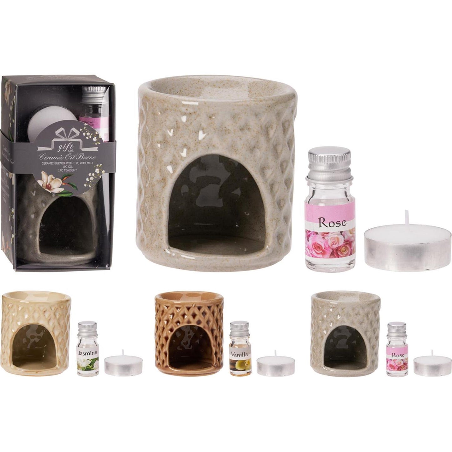 Ensemble de brûleurs à mazout pour décoration intérieure, 3 pièces