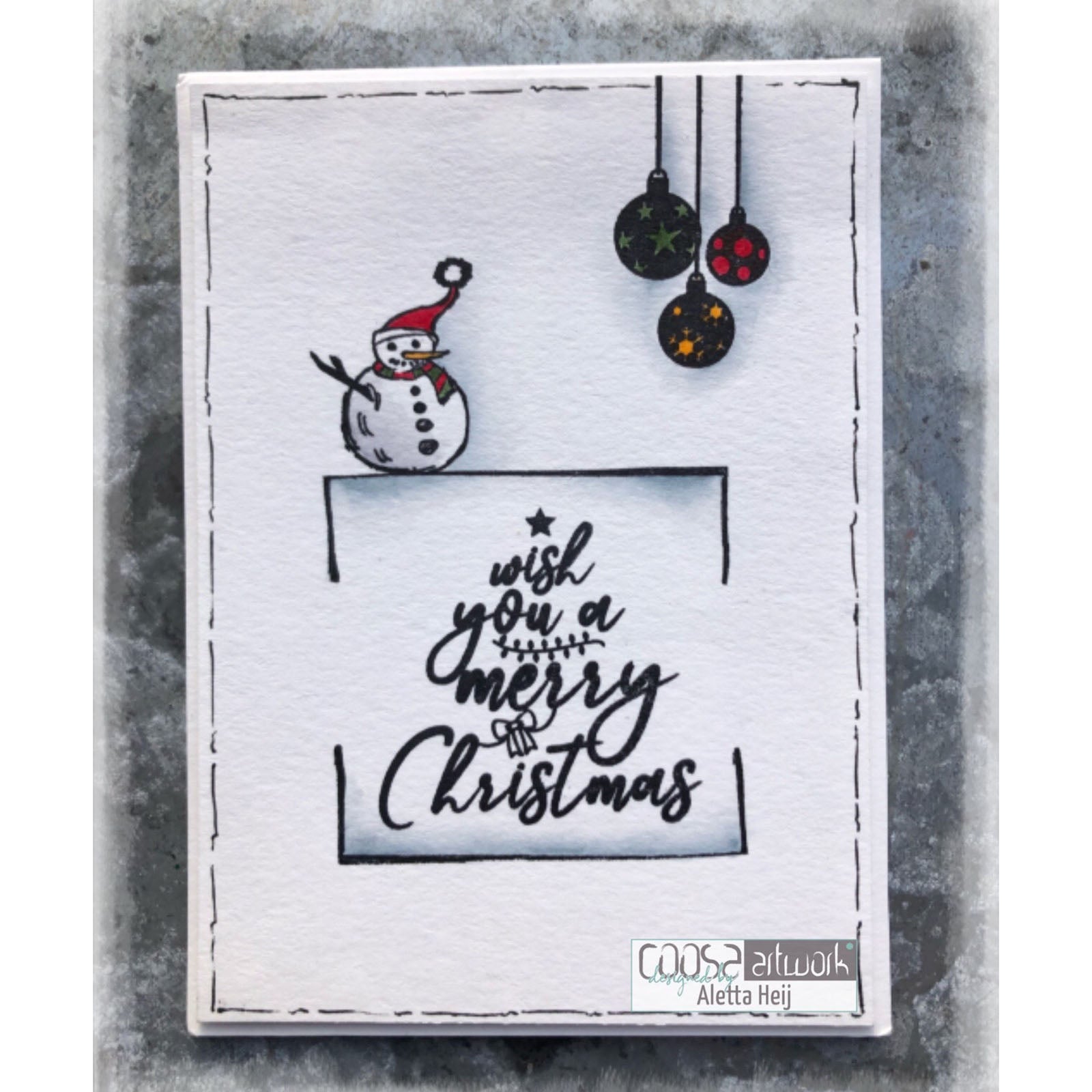 Coosa crafts • tampon transparent #17 voeux de Noël