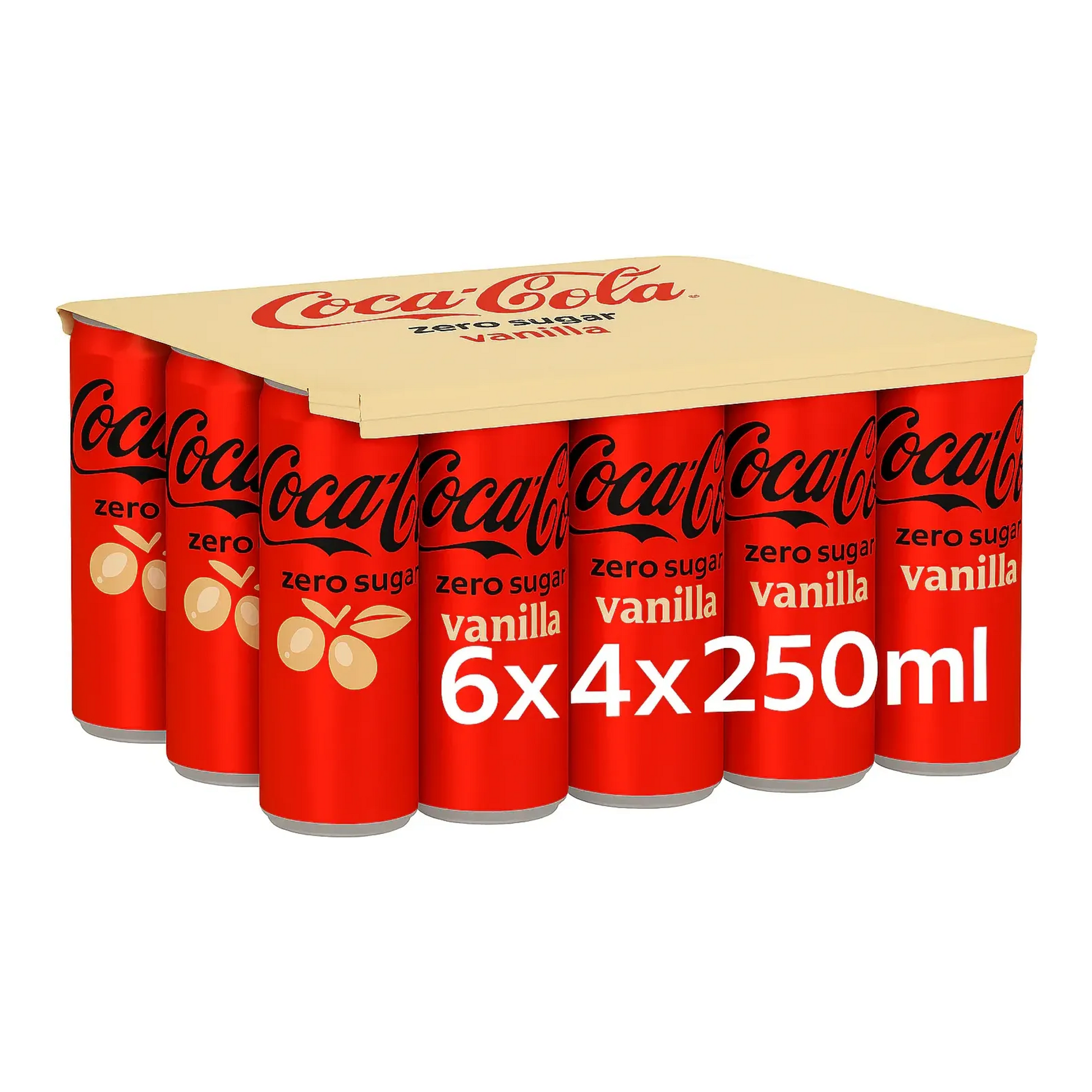 Canette Coca-cola zéro vanille (24x 25cl)