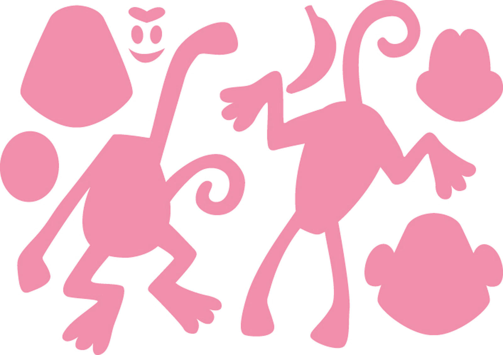 Marianne design • pochoir de découpe et de gaufrage à collectionner, le singe d'eline