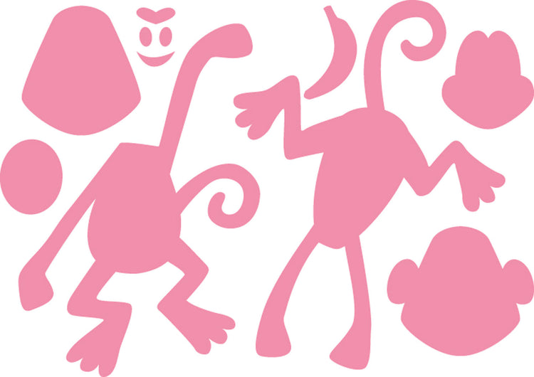Marianne design • pochoir de découpe et de gaufrage à collectionner, le singe d'eline