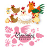 Marianne design • pochoir de découpe et de gaufrage à collectionner La famille des poulets d'Eline