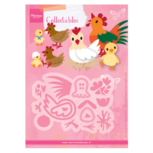 Marianne design • pochoir de découpe et de gaufrage à collectionner La famille des poulets d'Eline