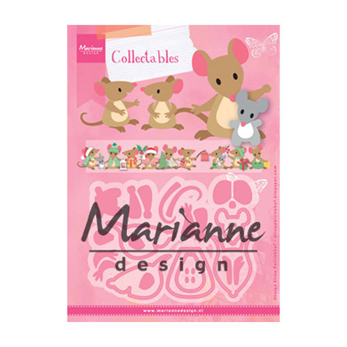 Marianne design • pochoir de découpe et de gaufrage à collectionner La famille des souris d'Eline