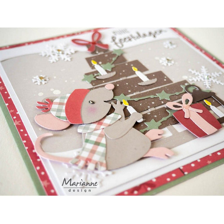 Marianne design • pochoir de découpe en relief pour objets de collection Décoration de Noël d'Eline