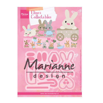 Marianne design • pochoir de découpe et de gaufrage à collectionner Le bébé lapin d'Eline