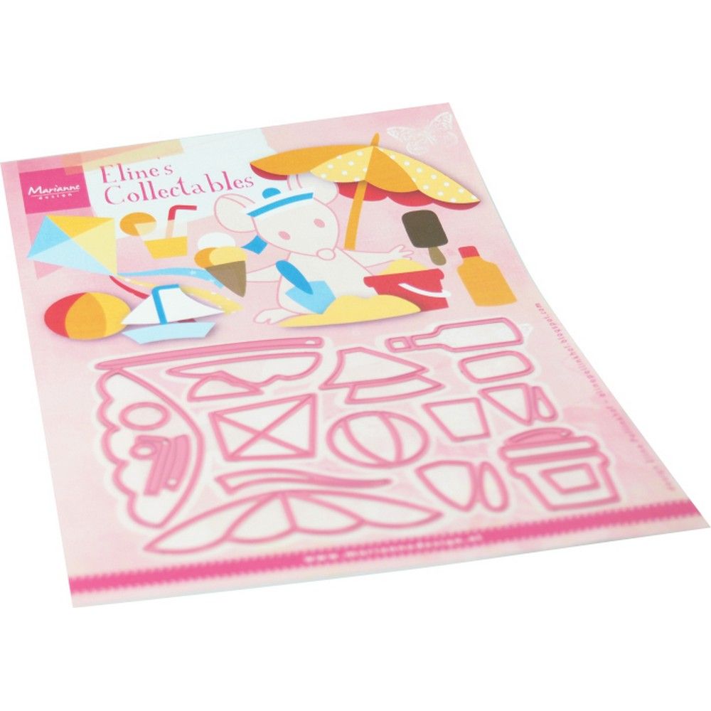 Marianne design • pochoir de découpe et de gaufrage à collectionner Eline's beach fun