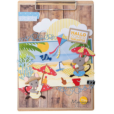Marianne design • pochoir de découpe et de gaufrage à collectionner Eline's beach fun