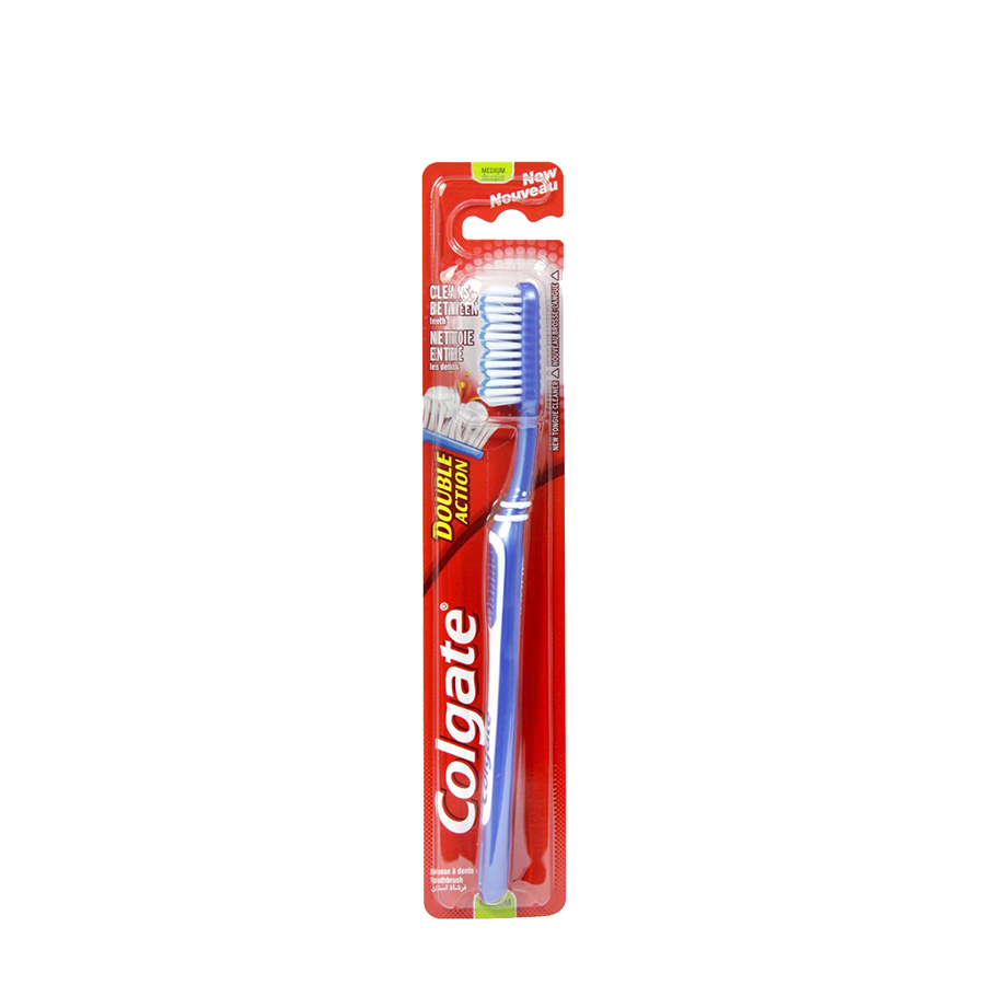 Brosse à dents Colgate double action moyenne