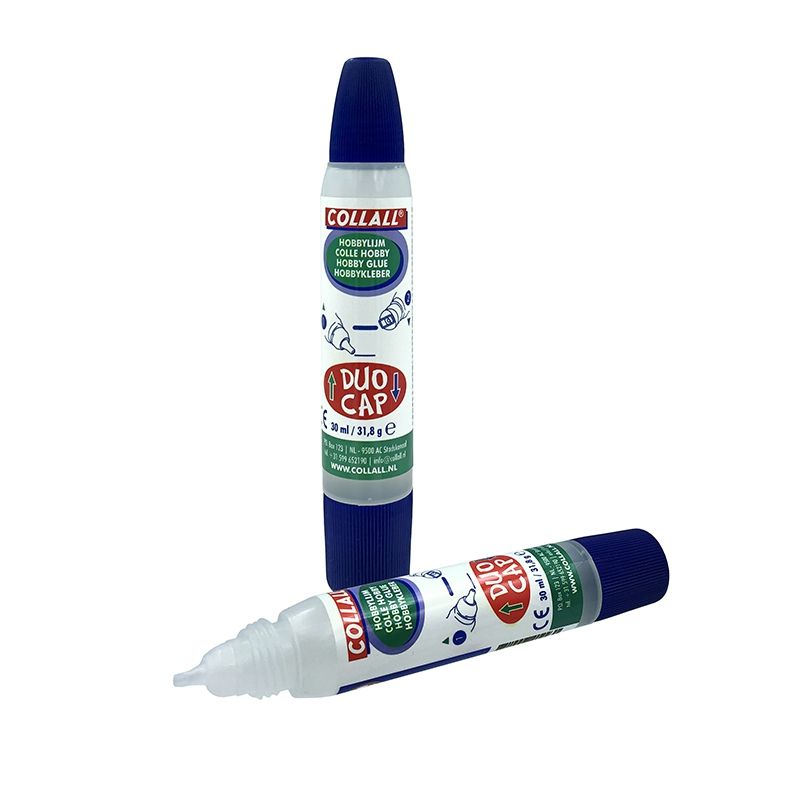 Collall • hobby colle stylo à colle duo capuchon transparent 30ml