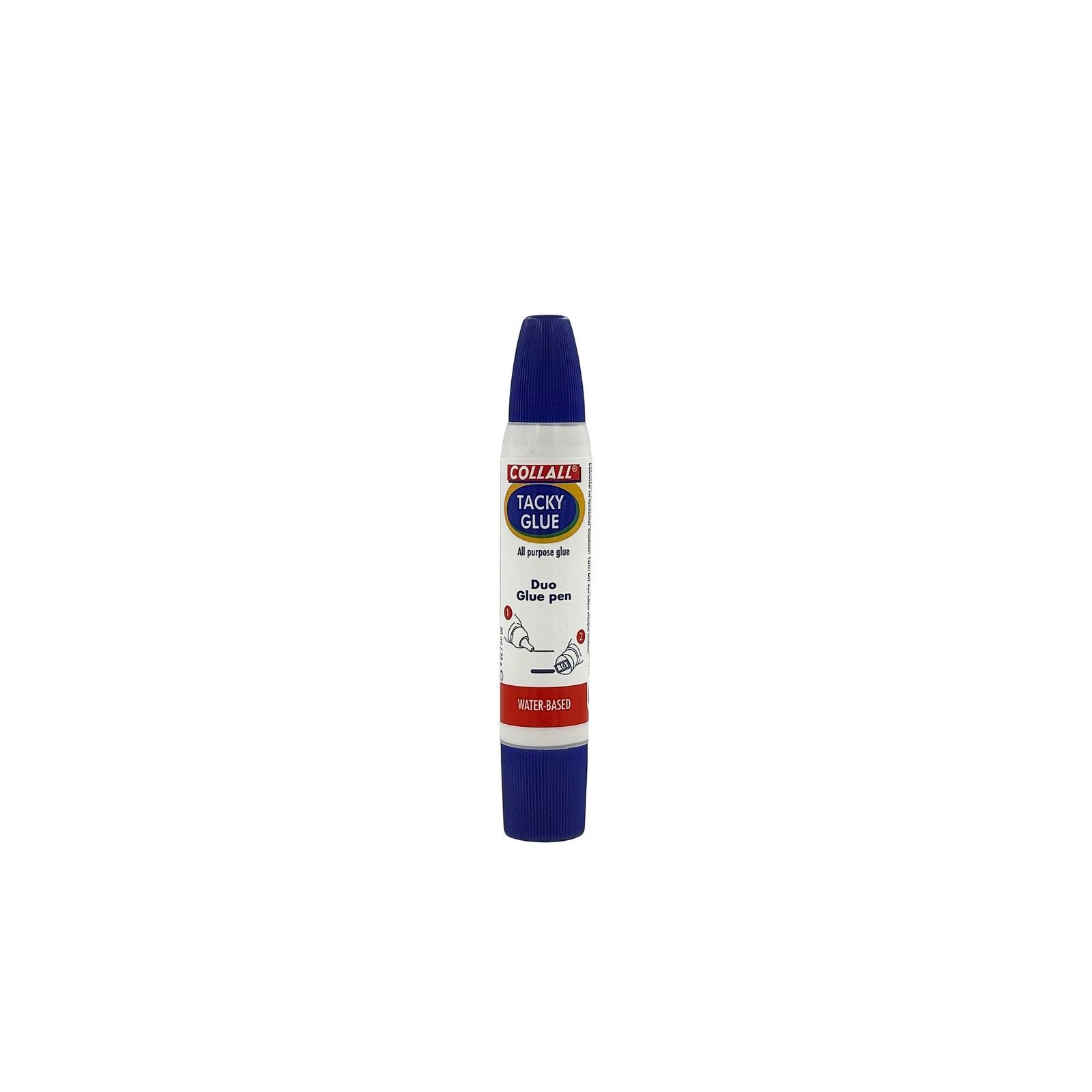 Collall • stylo à colle duo capuchon collant-colle blanc 30ml