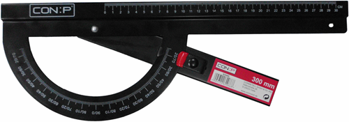 Con:p rapporteur demi-rond + barre 30cm - b26680