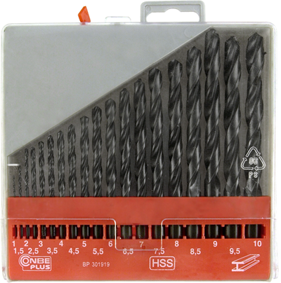 Con:p set forets à métaux 1-10mm 19pcs - bp301919