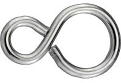 Connex crochet en S fermé 27mm 10pcs ni - ky6550015