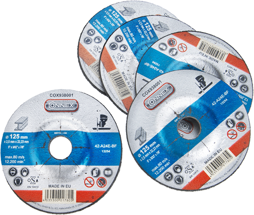 Connex set 5x disque abrasif métal 125mm - cox938006