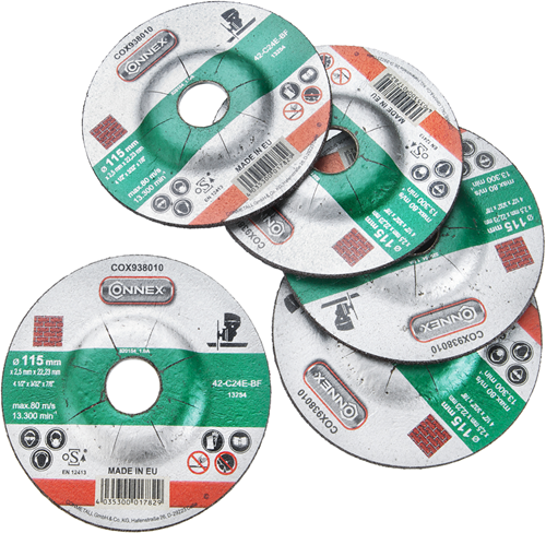 Connex set 5x disque abrasif pierre 115mm - cox938015