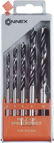 Connex jeu de forets à bois 4-10mm 5pcs rouge - cox972325