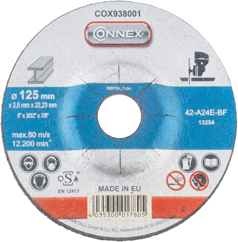 Disque abrasif Connex métal 125mm - cox938001