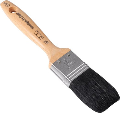 Pinceau plat classique Copenhagen pro - taille 1,5 - poils chinois noirs - manche en bois FSC - 23.202.15