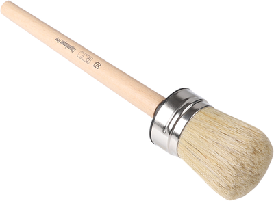Brosse ronde à tête de goudron pro Copenhague | taille 50 | poils chinois blancs | manche en bois laqué fsc - 23.129.50