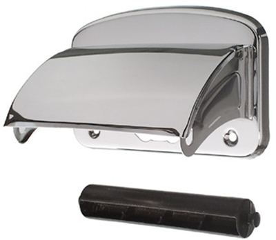 Porte papier toilette Cornat avec couvercle inox - t364399
