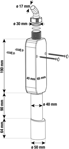 Cornat siphon lave linge 1'' 40 50mm 422 - t356012g